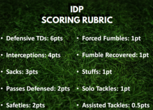 FANTASY IN FRAMES IDP SCORING RUBRIC 2018