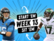 Fantasy Football Starts and Sits for Week 13 (2022) Fantasy In Frames