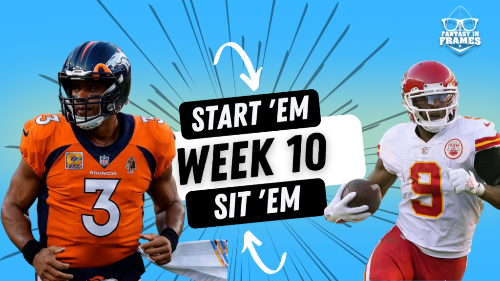 Fantasy Football Starts and Sits Week 10 (2022) Fantasy In Frames