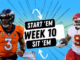 Fantasy Football Starts and Sits Week 10 (2022) Fantasy In Frames