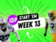 IDP Starts for Week 13 (2022) Fantasy In Frames