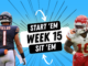 Fantasy Football Starts and Sits for Week 15 (2022) Fantasy In Frames