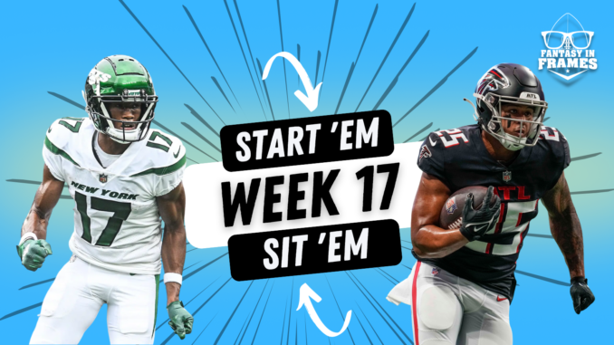 Fantasy Football Starts and Sits for Week 17 (2022) Fantasy In Frames