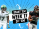 Fantasy Football Starts and Sits for Week 17 (2022) Fantasy In Frames