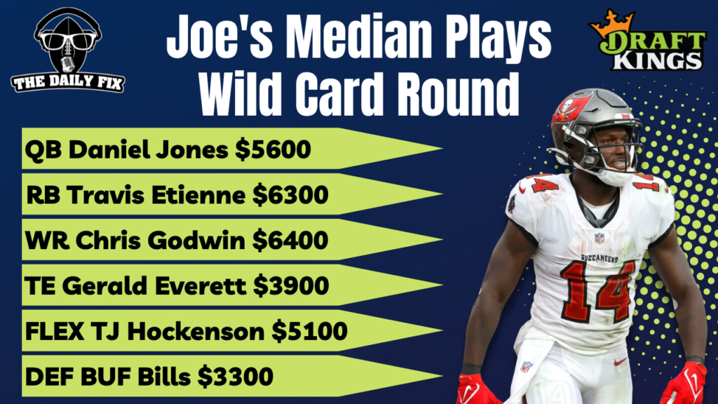 Joe's Median Tier Plays for The Wild Card Round (2023) Fantasy In Frames