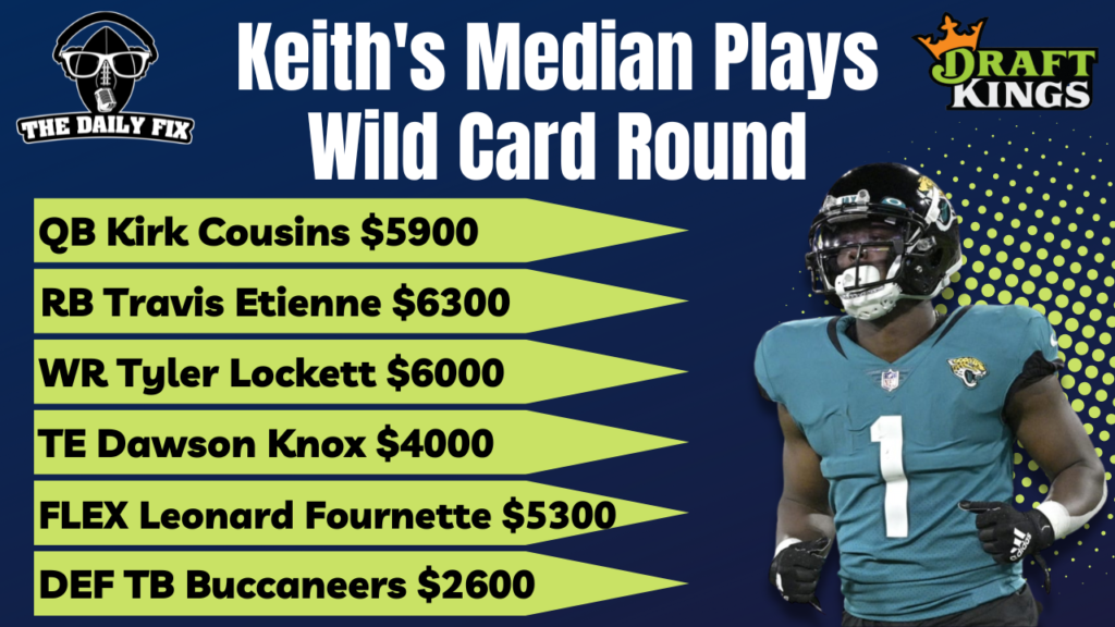 Keith's Median Tier Plays for The Wild Card Round (2023) Fantasy In Frames