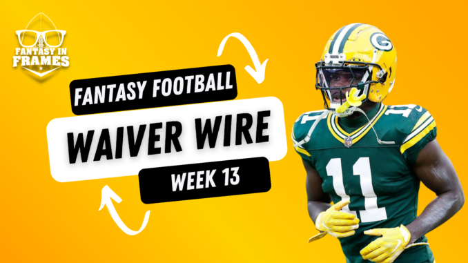 Fantasy Football Waiver Wire for Week 13 (2023) | Fantasy In Frames