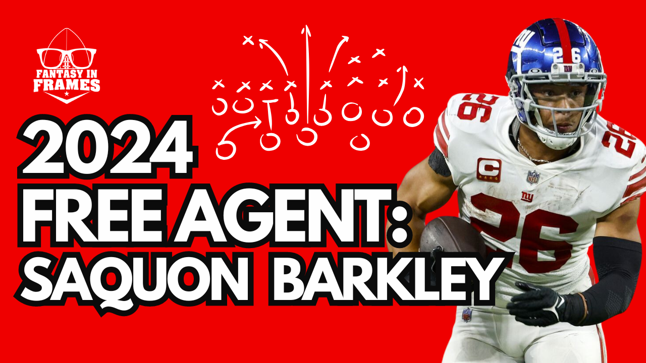2024 NFL Free Agent Running Back Saquon Barkley Fantasy In Frames