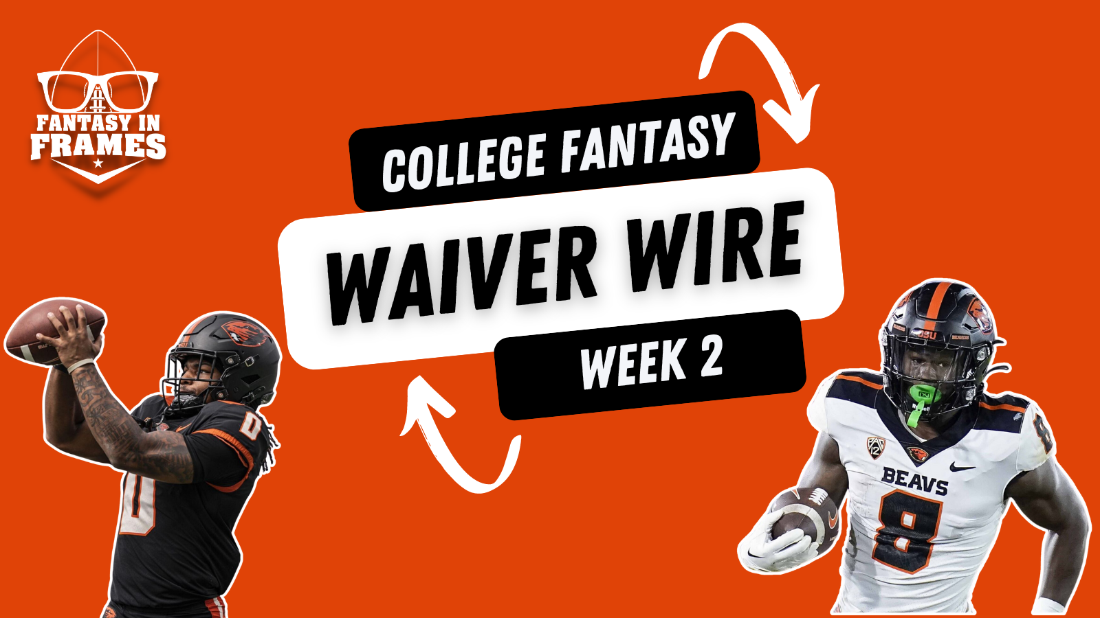 2024 College Fantasy Waiver WIre Week 2 | Fantasy In Frames