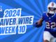 Waiver Wire Week 10 (2024) | Fantasy In Frames