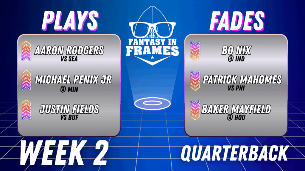 Plays & Fades For Week 2 (2025) | Quarterbacks