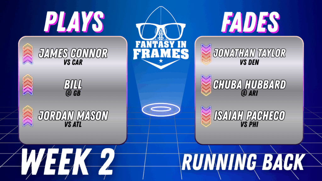 Plays & Fades For Week 2 (2025) | Running Backs